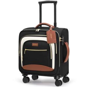 Lifeamar 16-Inch Lightweight Underseat Suitcase for Women