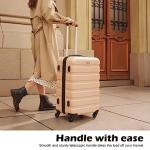 Coolife 3-Piece Lightweight Hardshell Luggage Set