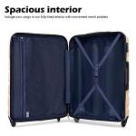 Coolife 3-Piece Lightweight Hardshell Luggage Set