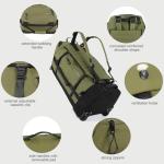 Expandable Rolling Duffle Bag with Shoe Compartment