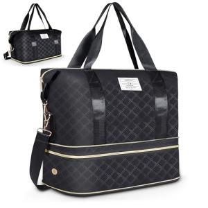 Expandable Travel Duffle Bag with Shoe Compartment