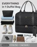 HOTOR Weekend Duffel Bag with Shoe Compartment