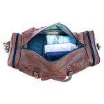 21 Inch Vintage Leather Duffel for Travel and Gym