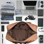 Large Waterproof Canvas Leather Travel Duffel Bag