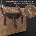 Large Waterproof Canvas Leather Travel Duffel Bag