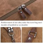 Large Waterproof Canvas Leather Travel Duffel Bag