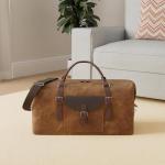Large Waterproof Canvas Leather Travel Duffel Bag