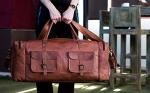 32-Inch Leather Duffel Bag for Men
