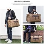 Large Waterproof Canvas Leather Travel Duffel Bag