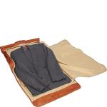 Piel Leather Tri-fold Garment Bag in Saddle