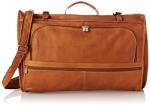 Piel Leather Tri-fold Garment Bag in Saddle