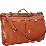 Piel Leather Tri-fold Garment Bag in Saddle