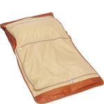 Piel Leather Tri-fold Garment Bag in Saddle