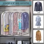 MISSLO 10" Clear Garment Bags for Hanging Clothes