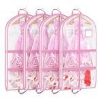 Clear Waterproof Hanging Dance Costume Bag - 4 Pack