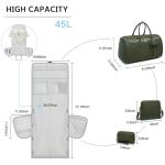 Convertible Leather Garment Duffle Bag Set