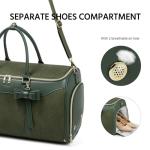Convertible Leather Garment Duffle Bag Set