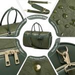 Convertible Leather Garment Duffle Bag Set