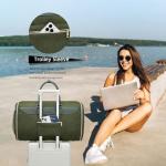 Convertible Leather Garment Duffle Bag Set