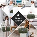 Convertible Leather Garment Duffle Bag Set