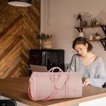 Convertible Leather Garment Bag for Women