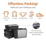 Amazon Basics Medium Packing Cubes Organizer Set - Black