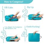 Gonex Expandable Compression Packing Cubes - 4pcs Blue