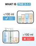 BAGSMART TSA Approved Clear Toiletry Bag Set