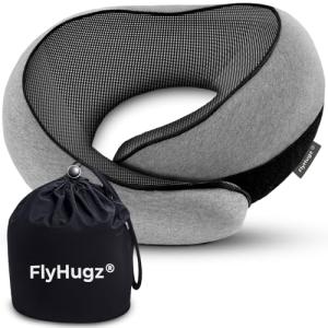 FlyHugz Memory Foam Neck Travel Pillow