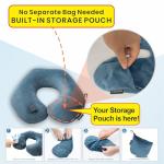 Keemall Washable Inflatable Travel Neck Pillow
