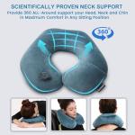 Keemall Washable Inflatable Travel Neck Pillow