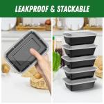 50-Pack Meal Prep Containers with Lids and Leakproof Design