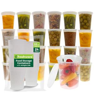 Freshware 24-Pack 32 oz Deli Food Containers