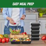 50-Pack Meal Prep Containers with Lids and Leakproof Design
