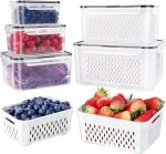 5 Pack Leakproof Food Storage Containers for Fridge
