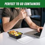 50-Pack Meal Prep Containers with Lids and Leakproof Design