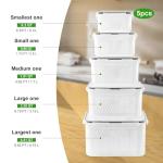 5 Pack Leakproof Food Storage Containers for Fridge