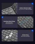 Compact Bluetooth Keyboard and Mouse Combo for Travel
