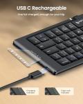 Compact Bluetooth Keyboard for Travel - Black
