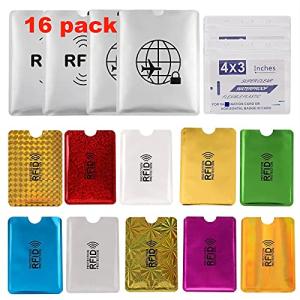 Luumxai 16-Piece RFID Blocking Sleeves Set
