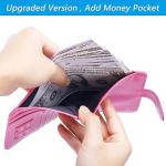 RFID Blocking Leather Passport Holder Wallet - Pink