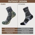Innotree Merino Wool Hiking Quarter Socks, 5 Pairs