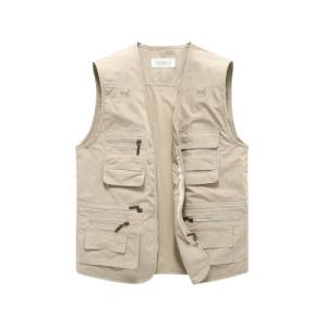 Men’s Multi-Pocket Travel Fishing and Hiking Vest