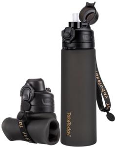 Collapsible 20oz Water Bottle with Strap