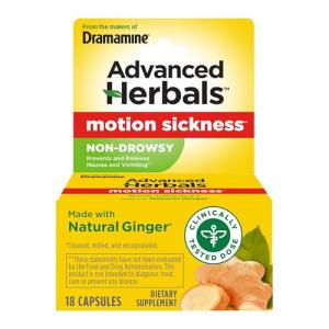 Dramamine Non-Drowsy Ginger Travel Relief, 18 Count