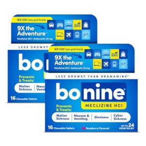 Bonine Non-Drowsy Motion Sickness Tablets - 32 Chews