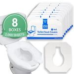 2000 Disposable Toilet Seat Covers - 8 Packs