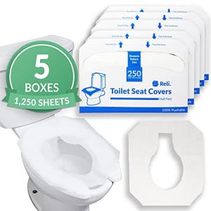 Disposable Toilet Seat Covers - 1250 Flushable Liners