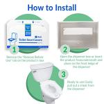 2000 Disposable Toilet Seat Covers - 8 Packs
