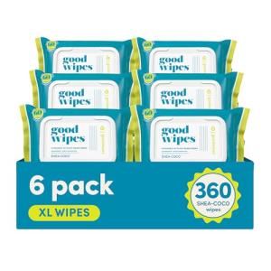 Flushable Butt Wipes with Vitamin E & Aloe